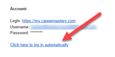 Auto-login link in the email