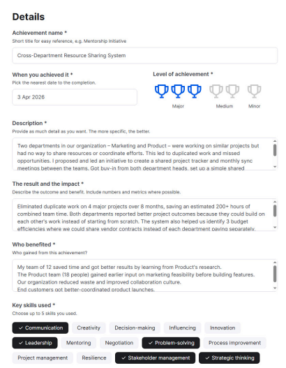 Achievement Tracker entry